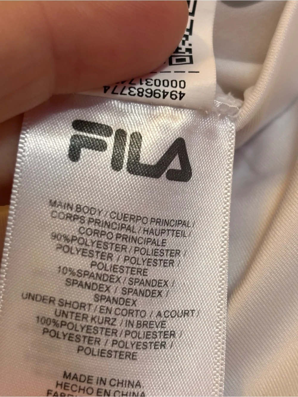 FILA White Pleated Tennis Mini Skirt